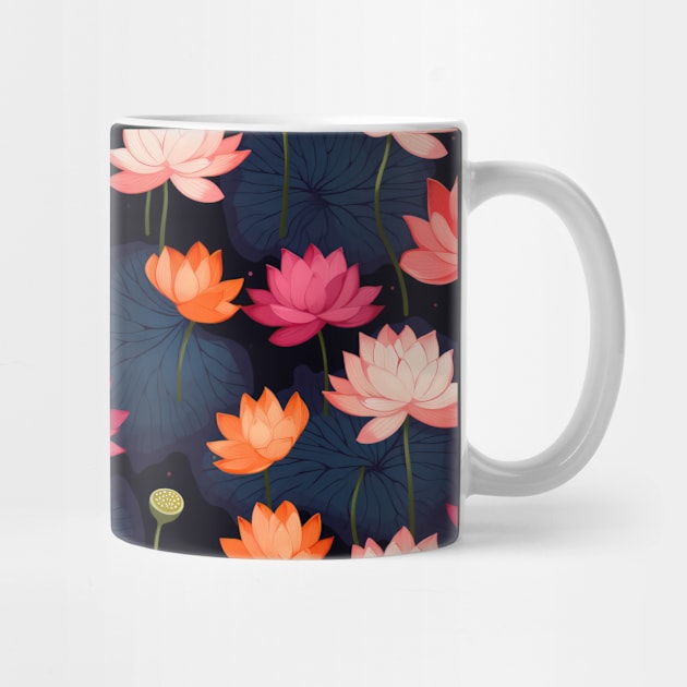 Serenity Blooms: Timeless Lotus Flower Pattern by star trek fanart and more